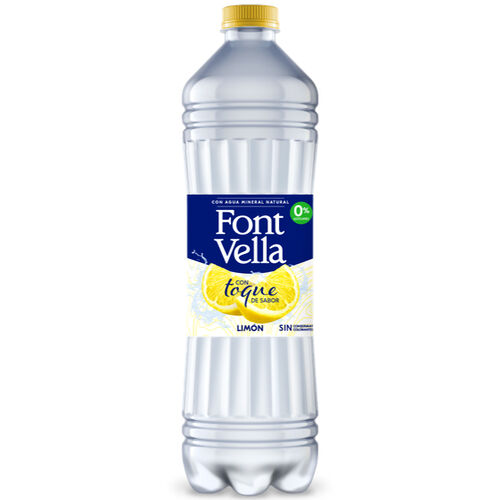 Agua mineral Natural con TOQUE de sabor lim&oacute;n FONT VELLA 1,15L image number