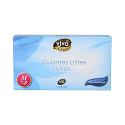 Guantes latex VIV&Oacute; CHEF Talla mediana 100uds