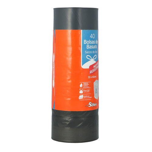 Bolsa de basura gris autocierre SELEX 30L 30uds image number