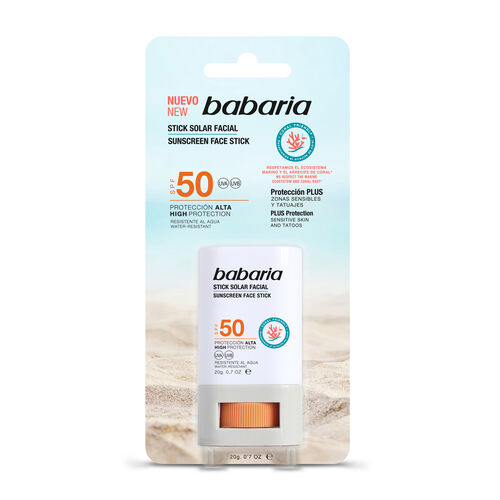 STICK SOLAR FACIAL SPF50 BABARIA 20ml image number