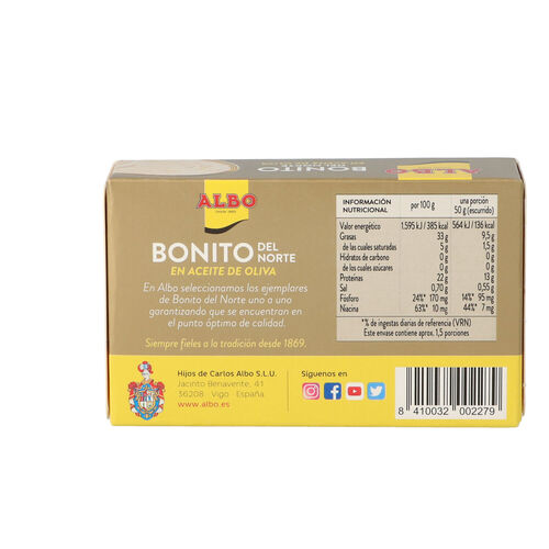 BONITO EN ACEITE DE OLIVA ALBO 112g image number