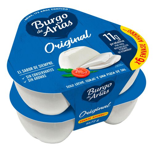 QUESO FRESCO ORIGINAL BURGO DE ARIAS 6x72g image number