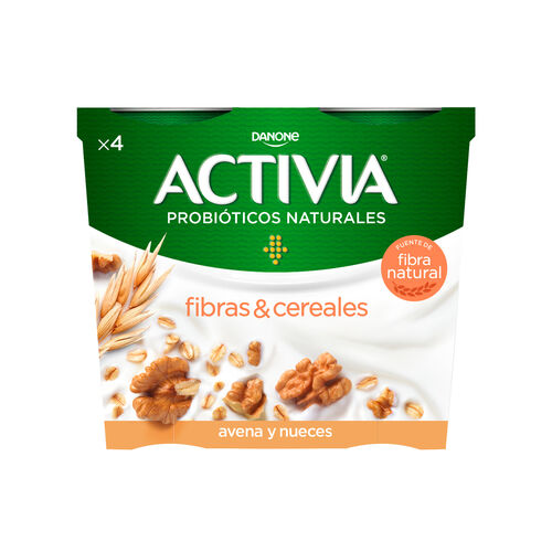 ACTIVIA FIBRA CON AVENA Y NUECES 4x120g image number