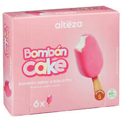Helado bomb&oacute;n sabor a bizcocho Bomb&oacute;n Cake ALTEZA 6x60ml