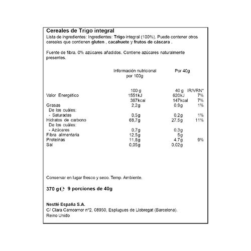Cereales Shredded Wheat NESTL&Eacute; 370g image number