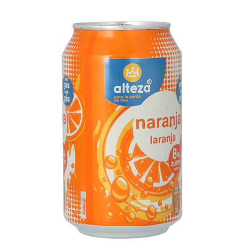 REFRESCO NARANJA 8% ZUMO ALTEZA LATA 33cl image number