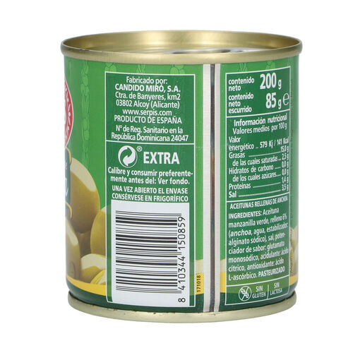 ACEITUNA RELLENA SERPIS 200g image number