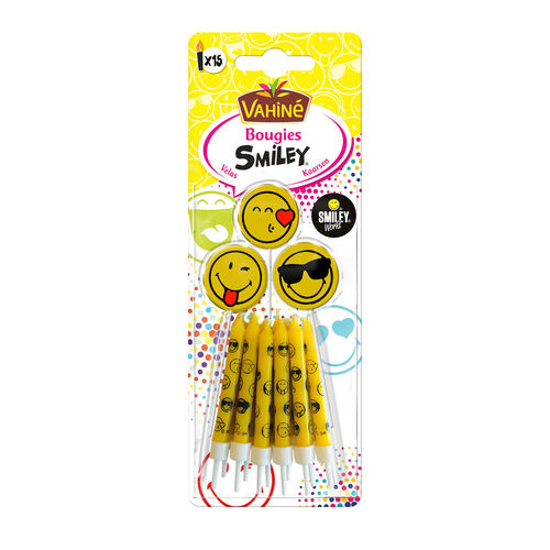 VELAS CUMPLE SMILEY VAHINE 15uds image number