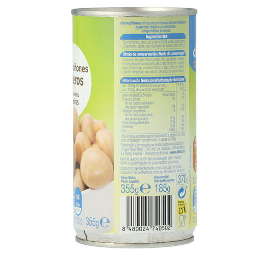 CHAMPINON ALTEZA ENTERO 355g image number