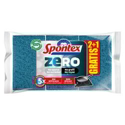Estropajo con esponja Zero SPONTEX pack 2+1uds