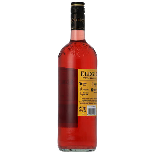 Vino rosado ELEGIDO tempranillo botella 1L image number