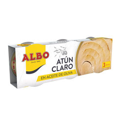 ATUN CLARO EN ACEITE OLIVA ALBO 3X70g