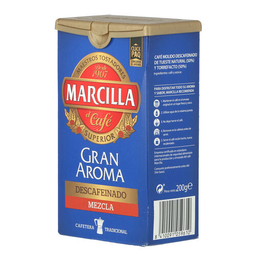 Caf&eacute; MARCILLA molido descafeinado 200g image number