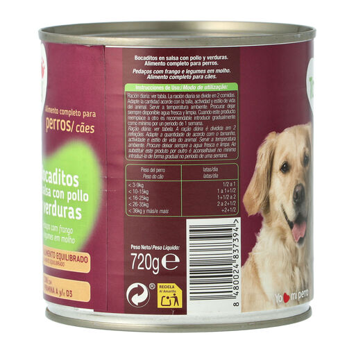 ALIMENTO PARA PERRO BOCADITO CON POLLO Y VERDURA TANDY 720g image number