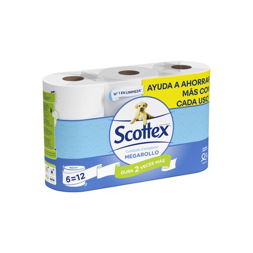 Papel higi&eacute;nico megarrollo SCOTTEX 6 rollos image number