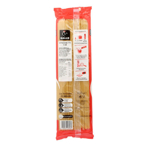 SPAGUETTI Nº3 GALLO 450g image number