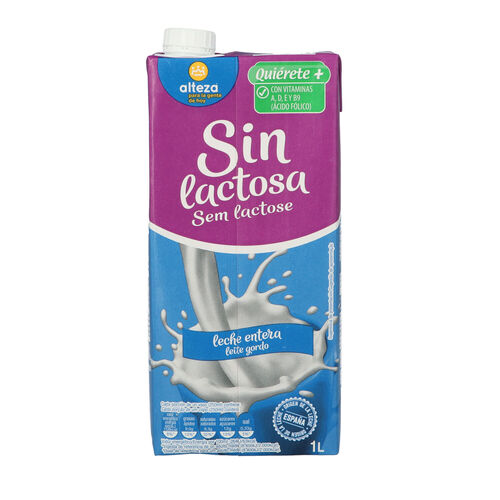 LECHE ENTERA SIN LACTOSA ENRIQUECIDA EN VITAMINAS A D E Y B9. UHT image number