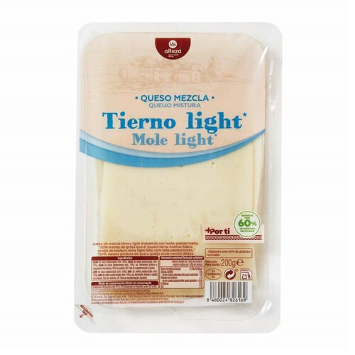 QUESO MEZCLA TIERNO LIGHT EN LONCHAS ALTEZA 200g image number