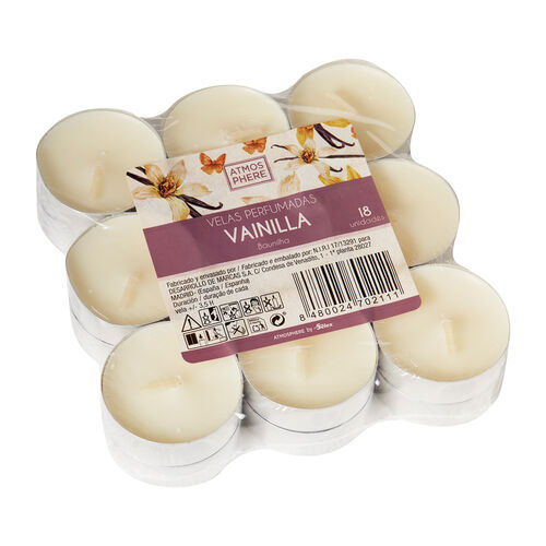 Velas calientaplatos perfumada vainilla atmosphere 18uds image number