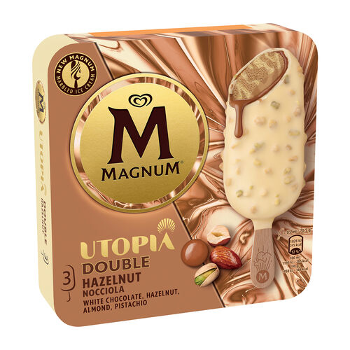 HELADO DOUBLE UTOPIA AVELLANA MAGNUM 3x85ml image number