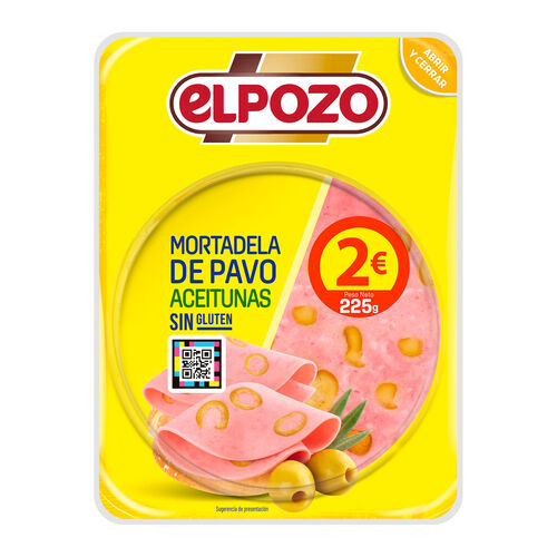 Mortadela de PAVO con aceitunas ELPOZO 225g image number