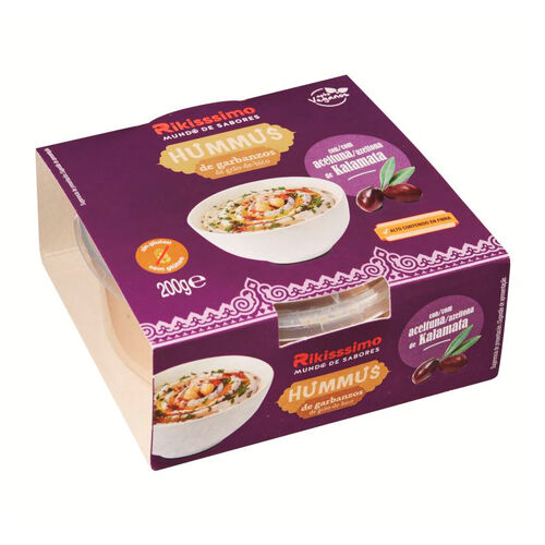 Hummus de garbanzos con aceituna Kalamata RIKISSSIMO 200g image number
