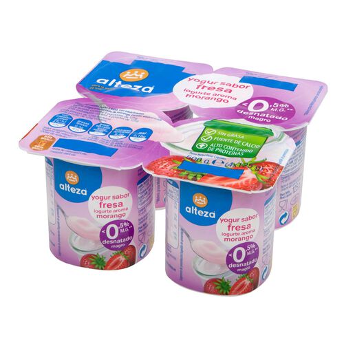 YOGUR ALTEZA DESNATADO FRESA 4x125g image number