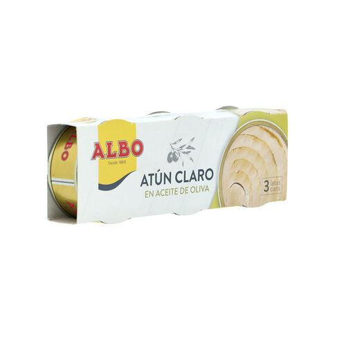 At&uacute;n claro en aceite de oliva ALBO 3x92g image number