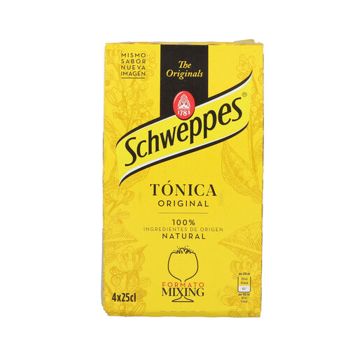 SCHWEPPES tonica botella pack 4x25cl image number