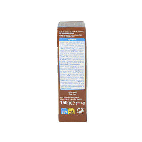 Barrita cereales chocolate ALTEZA 150g pack 6 image number