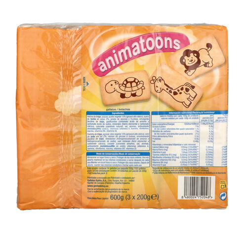 GALLETA INFANTIL ANIMATOONS ALTEZA 600g image number