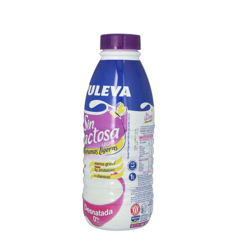 Leche sin lactosa desnatada PULEVA 1L image number