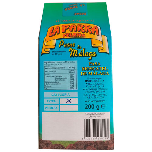Pasas de M&aacute;laga LA PARRA VELE&Ntilde;A 200g image number