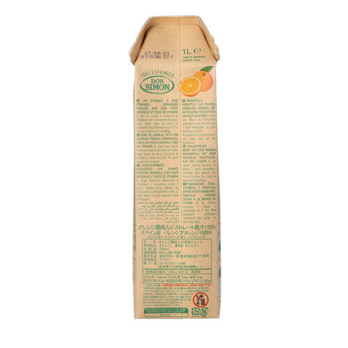 Zumo de naranja exprimida con pulpa DON SIMON 1L image number