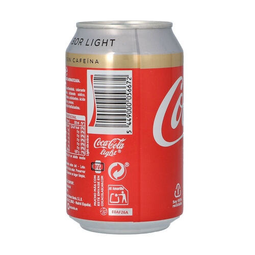 COCA COLA LIGHT SIN CAFEINA 33cl image number