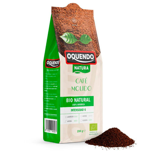 CAFE MOLIDO BIO 100% ARABICA OQUENDO 250g image number