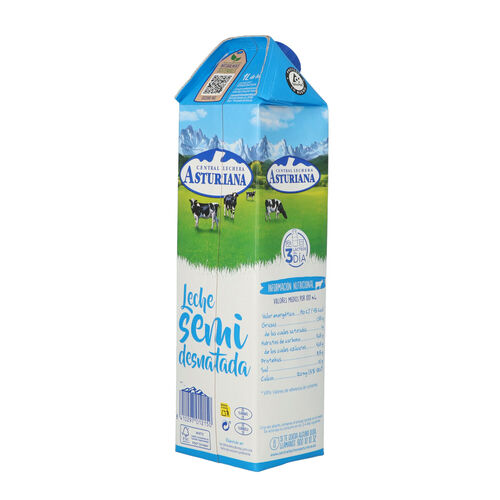 LECHE SEMIDESNATADA CENTRAL LECHERA ASTURIANA 1L image number
