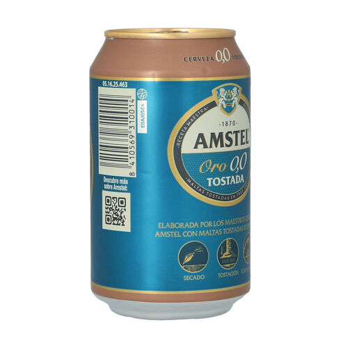 CERVEZA AMSTEL 0 TOSTADA 33cl image number