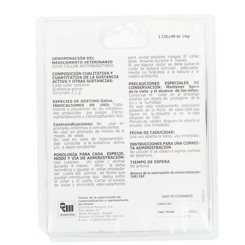 Collar repelente gato rosa DIXIE image number