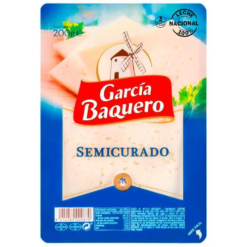 QUESO SEMICURADO GARCIA BAQUERO LONCHAS 200g image number