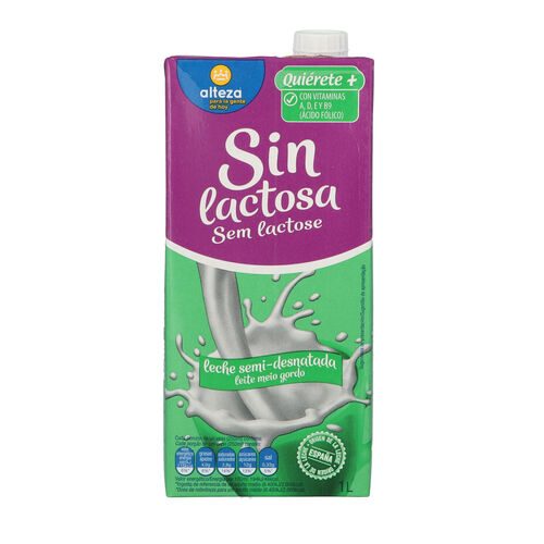 Leche semidesnatada sin lactosa ALTEZA 1L image number