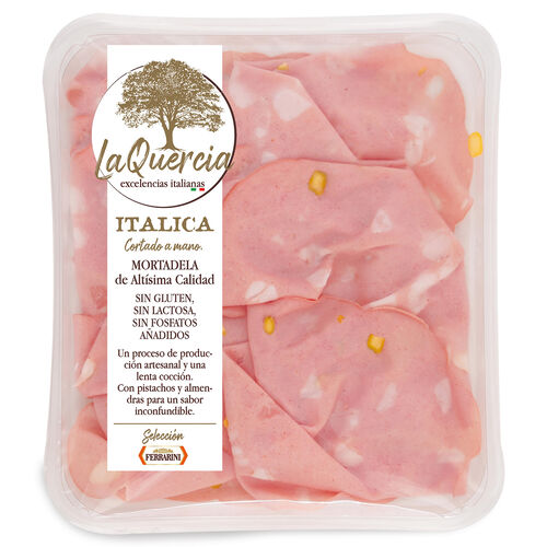 Mortadela de alt&iacute;sima calidad LA QUERCIA 120g image number