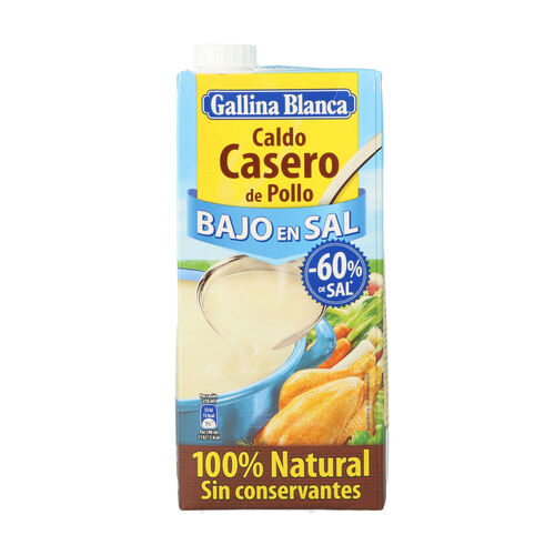 Caldo de pollo bajo en sal GALLINA BLANCA 1L image number