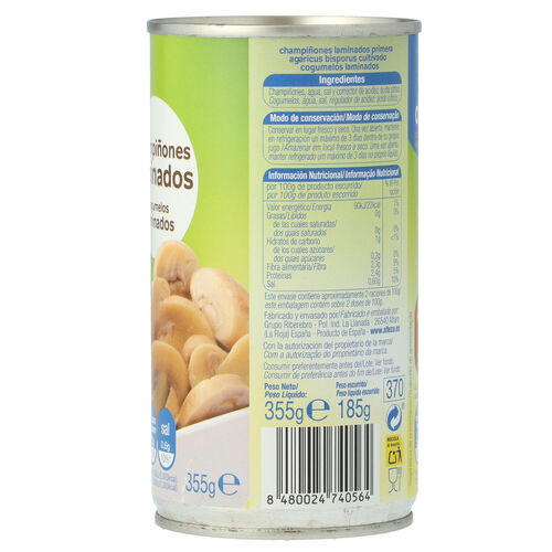 CHAMPIÑON ALTEZA LAMINADO 355g image number