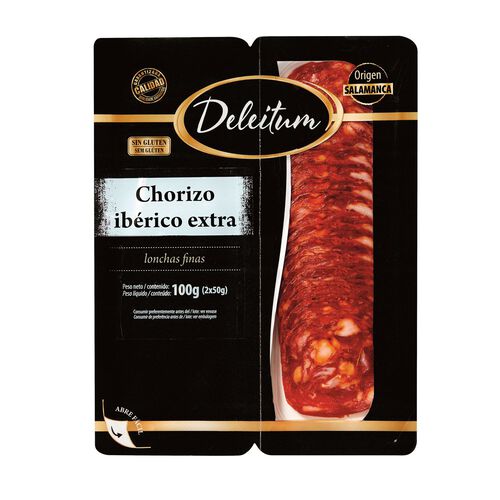 Chorizo iberico DELEITUM pack 2x50g image number