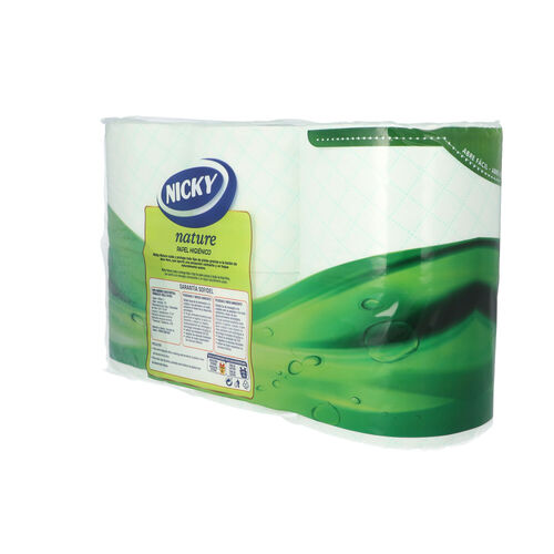 Papel higienico nature 3 capas NICKY 6uds image number