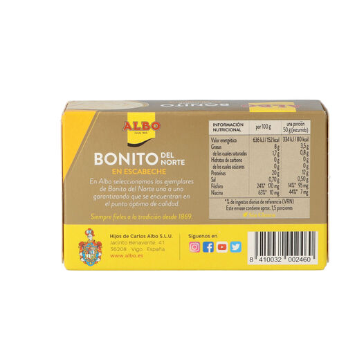 BONITO EN ESCABECHE ALBO 112g image number