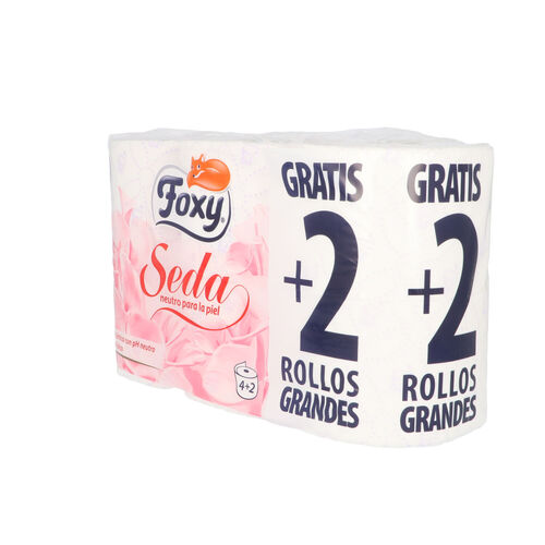 Papel higienico seda 3 capas FOXY 4 + 2uds image number