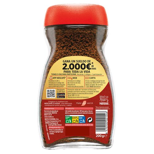 Caf&eacute; soluble descafeinado NESCAF&Eacute; 200g image number