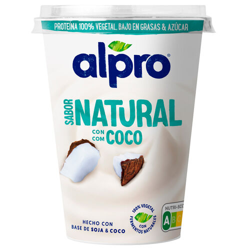 Postre vegetal de coco Natural ALPRO 400g image number